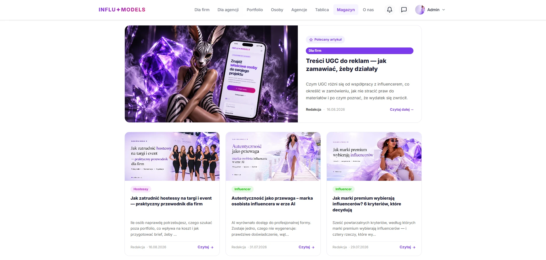 Magazyn influmodels.pl